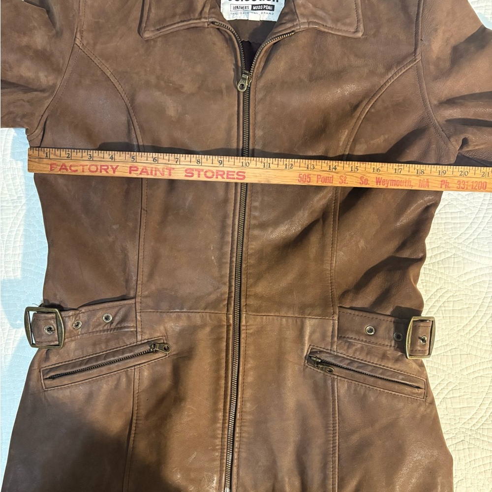 Vintage Brown Leather Jacket Medium Selections - Picture 4 of 10